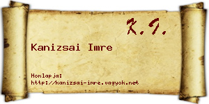 Kanizsai Imre névjegykártya