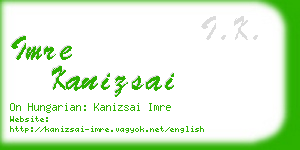 imre kanizsai business card